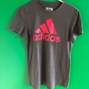 Gray Adidas Logo T-shirt